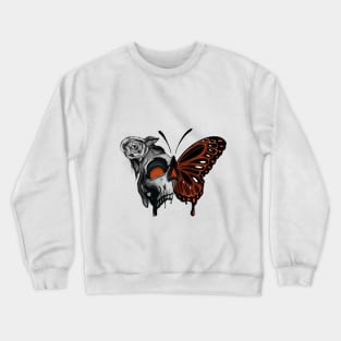 Butterfly with skull and weed Crewneck Sweatshirt